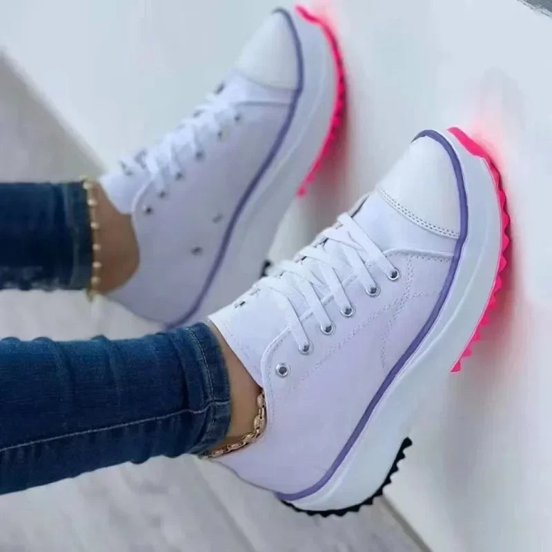 Harper - Women's Casual Low Top Canvas Sneakers with Round Toe
