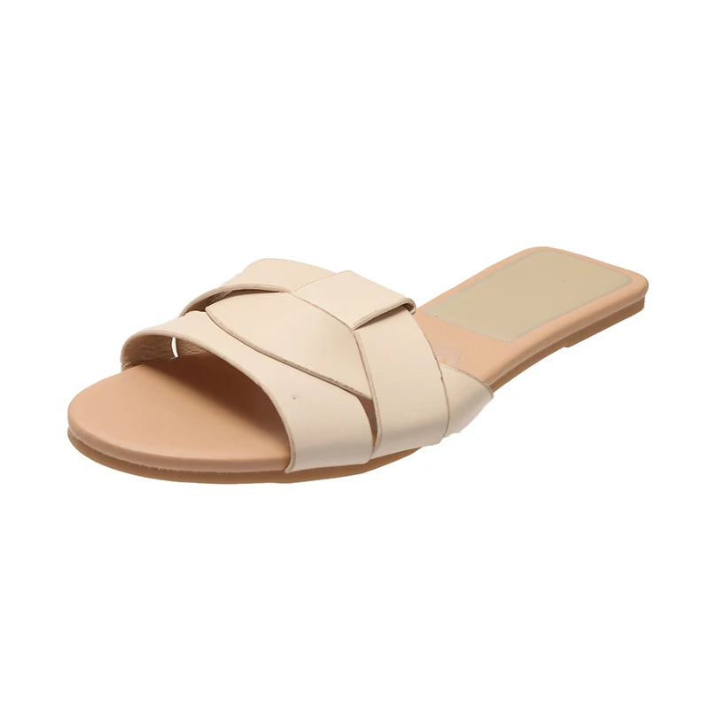 Zaba - Women's Comfortable Woven Open Toe Flat Slippers