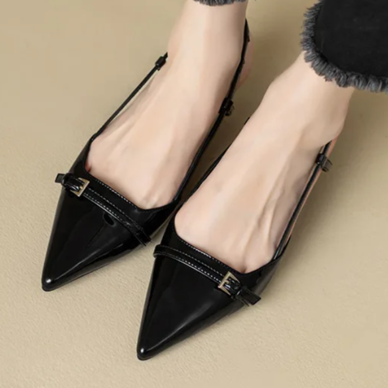 Darcy - Women's Retro Leather Mid-Heel Sandals